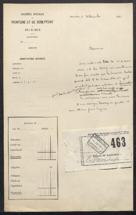 Dossier concernant un registre contenant les signatures de tous les visiteurs de marque venus au ...