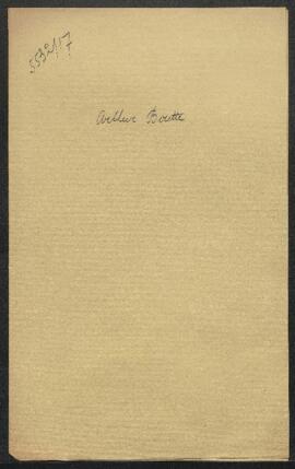 Dossier concernant une demande d’attribution par Mr Arthur Boutte (France, Aulnois-Quévy) d’un ta...