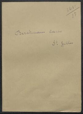 Lettre de Carlo Berckmans (Bruxelles) concernant la reproduction qu’il effectue du tableau à deux...
