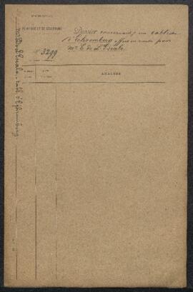 Dossier concernant une toile de William van Ehrenberg (sujet non mentionné), signée et datée 1667...