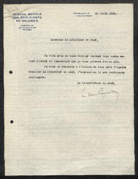 Exposition de dessins italianisants (MRBAB, avril 1929).