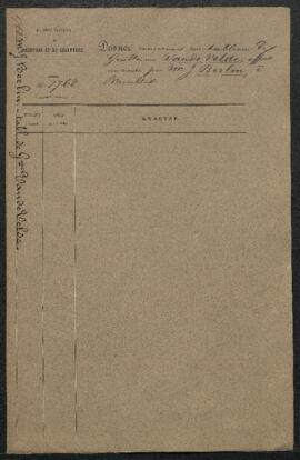 Dossier concernant une Marine de Guillaume van de Velde, offerte en vente par Mr J. Berlin (Bruxe...