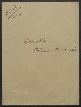 Dossier concernant la demande de renseignements de Mr L. Smitte (France, Le Blanc Mesnil) sur le peintre L. van de Velde.