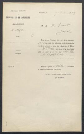 Dossier concernant des tableaux de l’école espagnole et notamment un Apôtre au manteau rouge, un ...