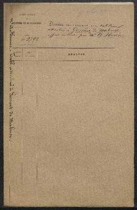 Dossier concernant un tableau attribué à Jan Gossart dit Mabuse offert en vente par Mr A. Henne. ...