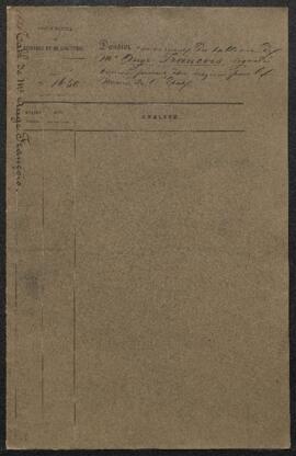 Dossier concernant cinq tableaux de feu Ange François signalés comme à vendre en 1876, ainsi qu’u...