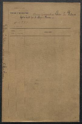 Dossier concernant un tableau de Patenier offert en vente par Mr E. Lyon-Claesen (Bruxelles). — O...