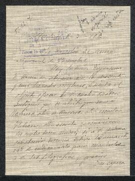 Lettre concernant un tableau attribué à Teniers ou à l'école italienne ou à l'école allemande, of...