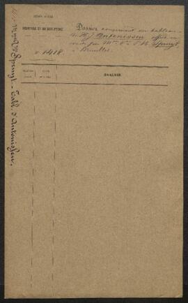 Dossier concernant un tableau de Henri Joseph Antonissen offert en vente par Mme veuve P. H. Spru...