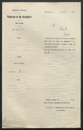 Dossier concernant un tableau de Hendrik de Meyer signé et daté et une œuvre de Dro[o]gsloot sign...