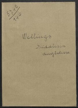 Dossier concernant la demande de renseignements de Mr E. Wellings (Angleterre, Acton) sur un tabl...