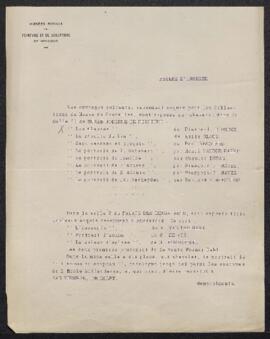 Dossier concernant le salon triennal de Bruxelles de 1903, les acquisitions qui y ont été faites ...