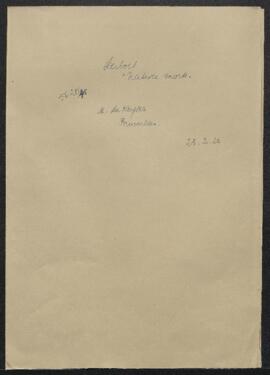 Lettre concernant une Nature morte, tableau de Louis Dubois, offert en vente par Mr De Keyser (Br...