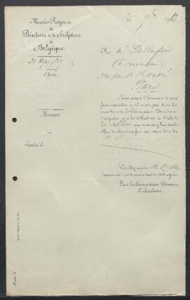 Dossier concernant un tableau de Henri Leys représentant Marie de Bourgogne faisant l’aumône, off...