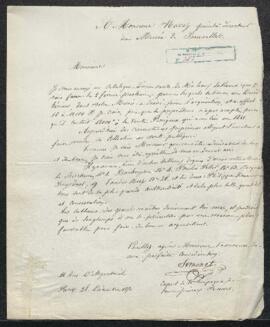 Dossier concernant une vente publique de tableaux devant avoir lieu à Paris le 2 février 1851, ve...