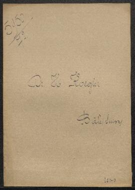 Dossier concernant une demande de Mr H. Koegler, conservateur du Cabinet des Estampes (Suisse, Bâ...