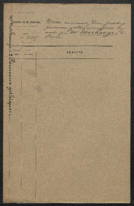 Dossier concernant deux petits panneaux (volets) gothiques offerts en vente par Mr A. Morhange (F...