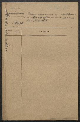 Dossier concernant un tableau de feu Joseph Lies représentant Henri VIII d’Angleterre et Erasme, ...