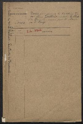 Dossier concernant le tableau de Louis Gallait La peste de Tournai (inv. 2906), acquis pour le Mu...