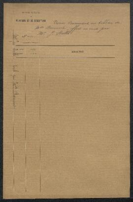 Dossier concernant un tableau de Mlle Beernaert représentant un Paysage, offert en vente par Jan ...
