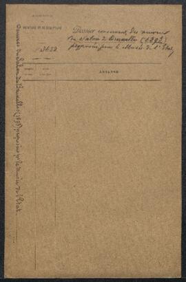 Dossier concernant les œuvres ayant figuré au salon triennal de Bruxelles de 1893 et dont le jury...