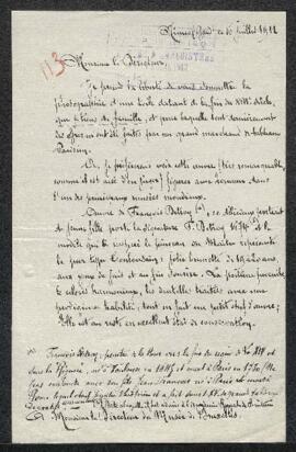 Dossier concernant un Portrait de jeune fille, tableau de François Detroy, offert en vente par Mr...