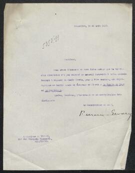 Dossier concernant deux gravures de Wiertz intitulées le Bouton de Rose et la Confidence, offerte...