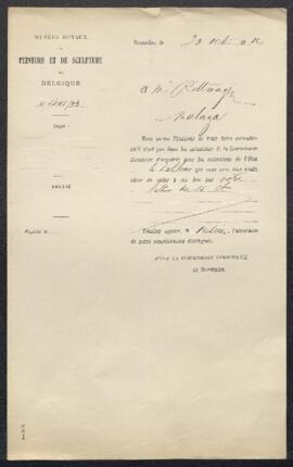 Dossier concernant un tableau de Gustav[e] Wappers représentant Charles IX pendant la Saint-Barth...