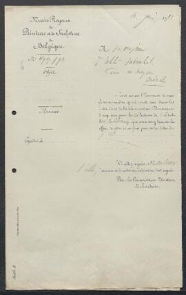 Dossier concernant une collection de tableaux de grands maîtres offerte en vente par l’abbé Mirab...