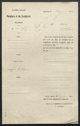 Dossier concernant plusieurs oeuvres de maîtres anciens offertes en vente par Mr G. Célestin (Fra...