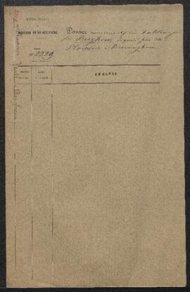 Dossier concernant un grand Paysage de Berghem [Nicolaes Berchem le Vieux ?] appartenant à Mr J. ...