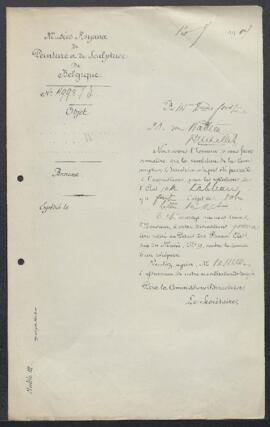 Dossier concernant un Portrait de dame tableau attribué à l’école gothique flamande, offert en ve...