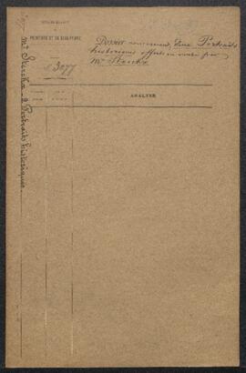 Dossier concernant deux portraits Historique de la conservation [ISAD(G) 3.2.3]s, Portrait du doy...
