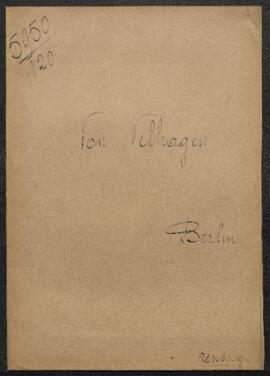 Dossier concernant une demande de renseignements de Schriftleitungen von Velhagen & Klasings ...