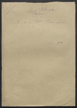 Dossier concernant le buste du Docteur Bordet par le statuaire Edmond de Valériola (Etterbeek) of...