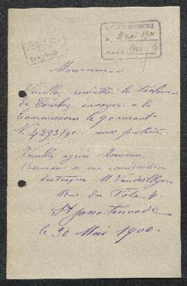 Dossier concernant un tableau de Gustave Courbet (sujet non spécifié) offert en vente par Mr P. V...