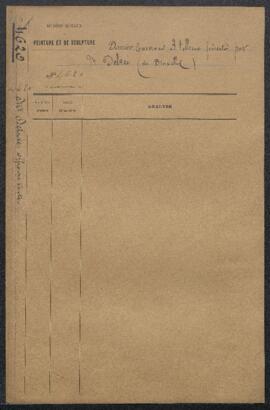 Dossier concernant trois œuvres offertes en vente par Mr A. Delrée (Molenbeek), un Portrait ancie...