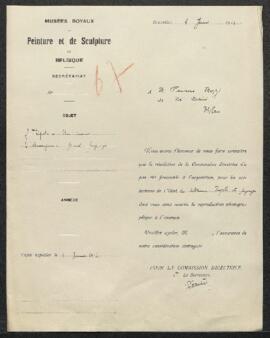 Dossier concernant deux tableaux, un Saint Jean-Baptiste de Tiepolo et un Paysage, offerts en ven...