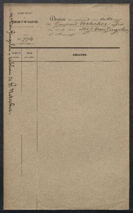 Dossier concernant un tableau de Caspar Netscher représentant une Scène de jeu de criquet, offert...