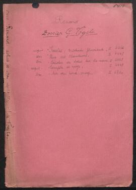 Dossier concernant la vente, le prêt et le don de tableaux de G. Vogels (inv. 4320 et 4466, 4467,...