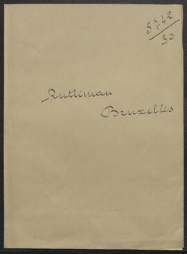 Dossier concernant la demande de Mr A. Rüttimann (Bruxelles) qui pour la réalisation d’un ouvrage...