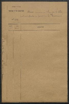 Dossier concernant un tableau de Léon Abry intitulé La Position d’attente présenté pour examen pa...