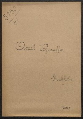 Dossier concernant une demande d'identification de Mr Axel Gauffin, directeur du National Museum ...