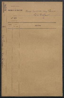 Dossier concernant deux tableaux de Gustave Den Duyts, Bord d’un étang marécageux et Effet de nei...