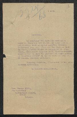Dossier concernant la demande du révérend Edward Byrne (Irlande, Dublin) désirant acquérir un cat...