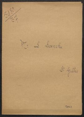 Dossier concernant une demande de renseignements de Mr L. Sancke (Bruxelles) au sujet de différen...