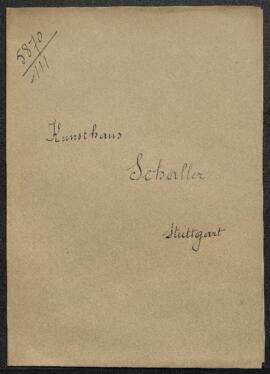 Lettre concernant un bronze de George Minne offert en vente par la Kunsthaus Schaller (Allemagne,...