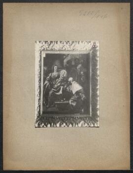 Dossier concernant plusieurs tableaux dont Le Mariage mystique de sainte Catherine de Antoine All...