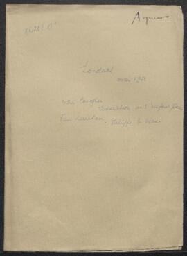Lettre concernant une Adoration de l’enfant Jésus de Leendert van der Cooghen et un Portrait de P...