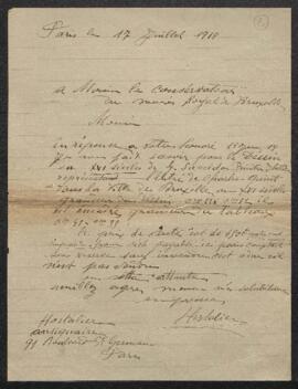 Dossier concernant un dessin représentant L’entrée de Charles Quint dans la ville de Bruxelles at...